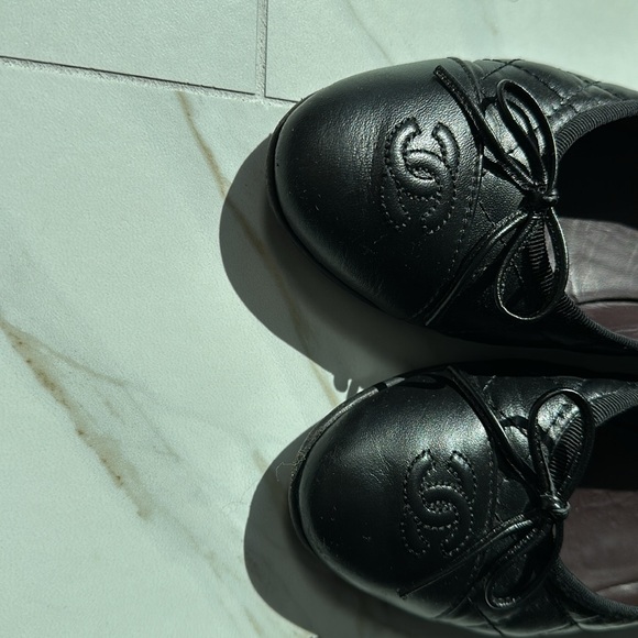 Chanel Classic Quilted Cap Toe Ballerina Flat - Picture 10 of 12